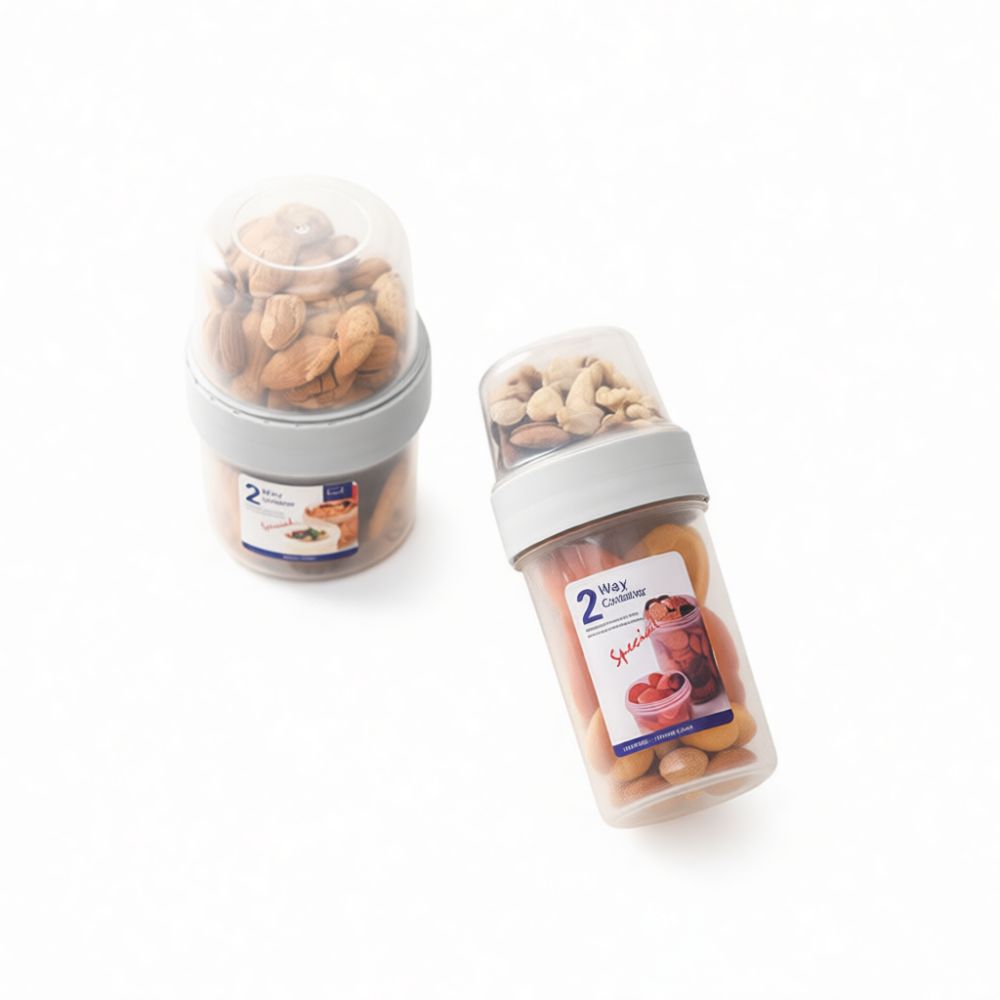 Baby Food Jars With Lids - 携帯用二重構造の食品保存ボックス、密閉容器、フルーツサラダ、ヨーグルト、おやつ、離乳食の保存ケース、旅行用キット