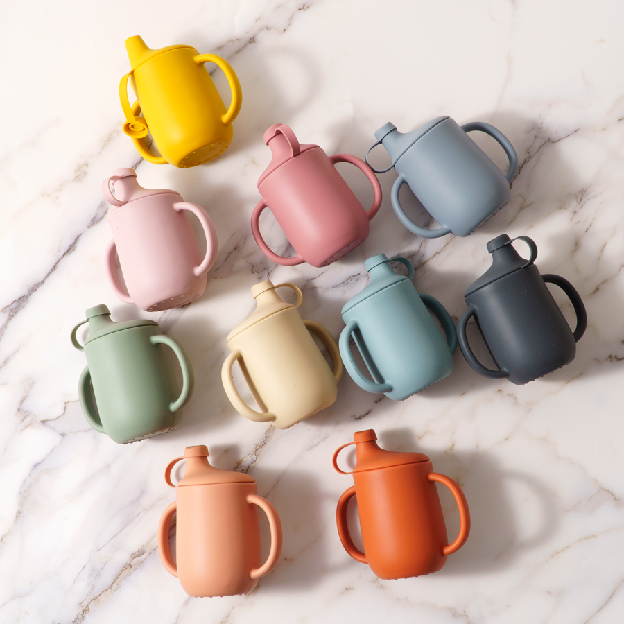 Baby Food Jars With Lids - ママと赤ちゃんのためのシリコンカップ,蓋付き,ポータブル,学習用,子供用ウォーターボトル,ベビーアイテム,送料無料