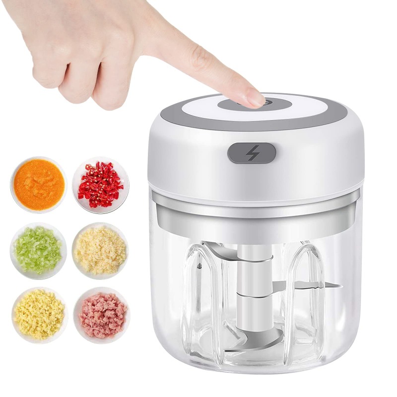 Baby Food Vegetables - 250 ミリリットル電気ニンニクグラインダー家庭用多機能肉グラインダーベビーフードプロセッサー用ワイヤレスポータブルミキサー