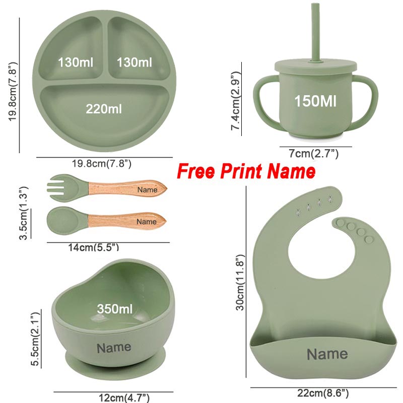 6 個のシリコーン食器子供のためのベビー授乳セット吸盤ボウル - Baby Food Menu のレビューと価格
