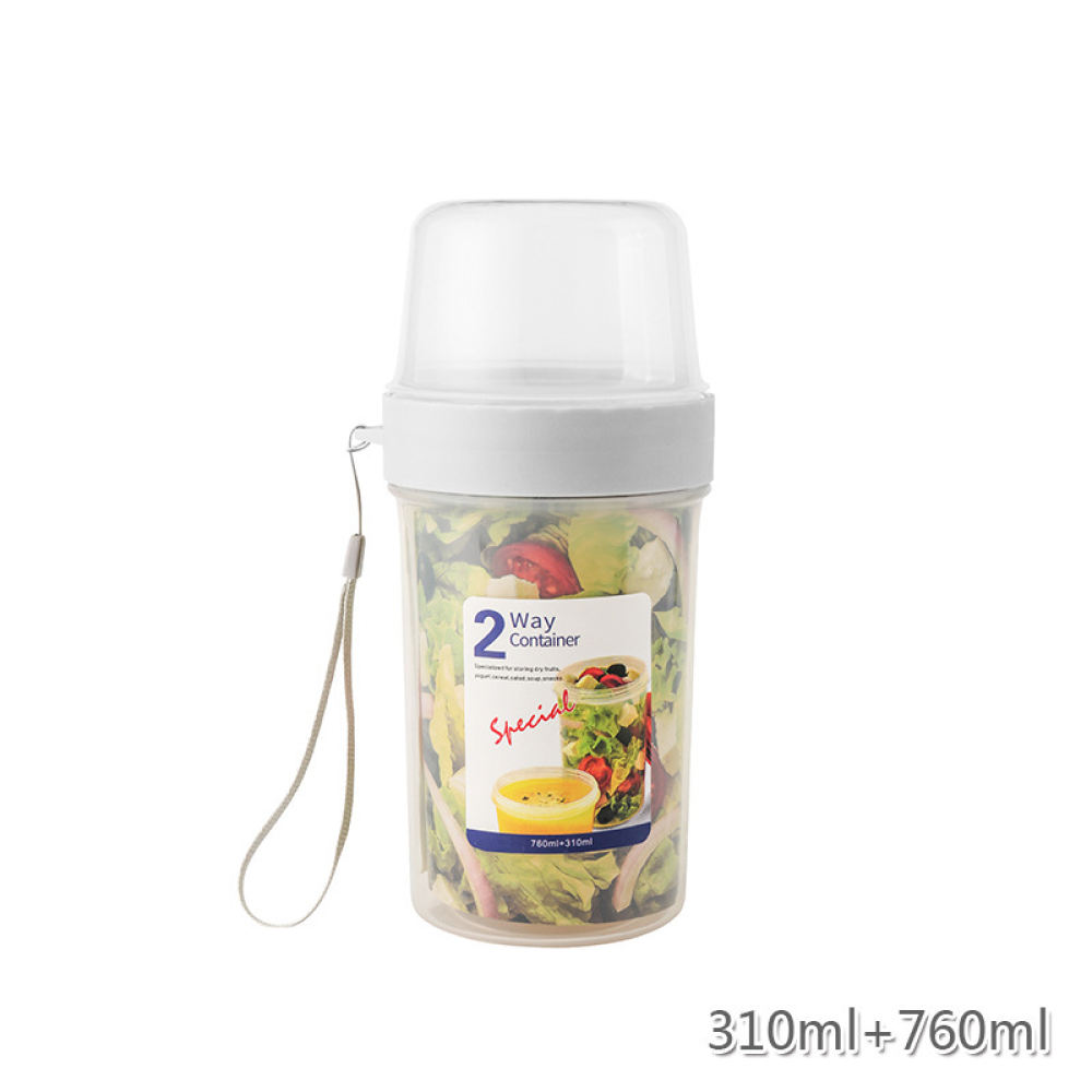 持ち運び可能な二重構造の密閉容器。ヨーグルト、サラダ、フルー - Baby Food Jars With Lids のレビューと価格