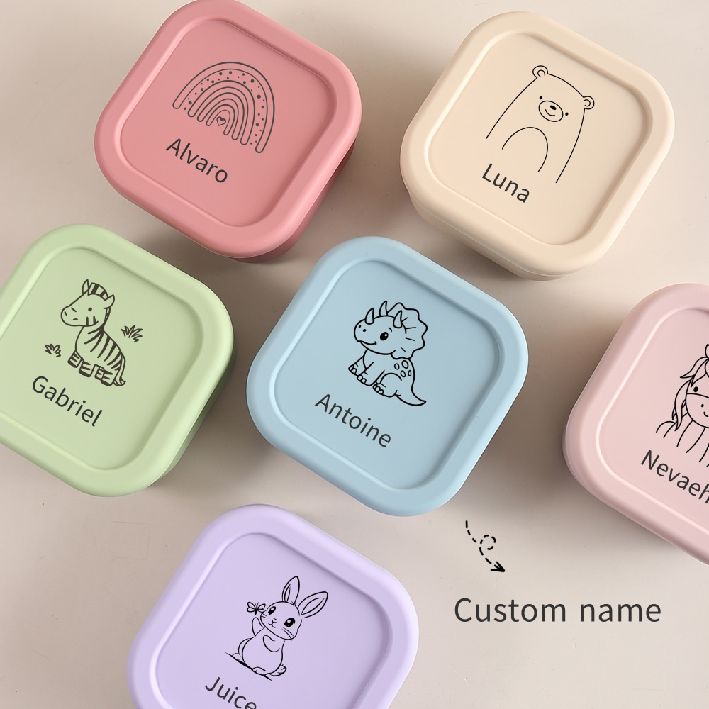 カスタム名またはパターン入り1個入り食品グレードシリコン製ベ - Baby Food Jars With Lids のレビューと価格