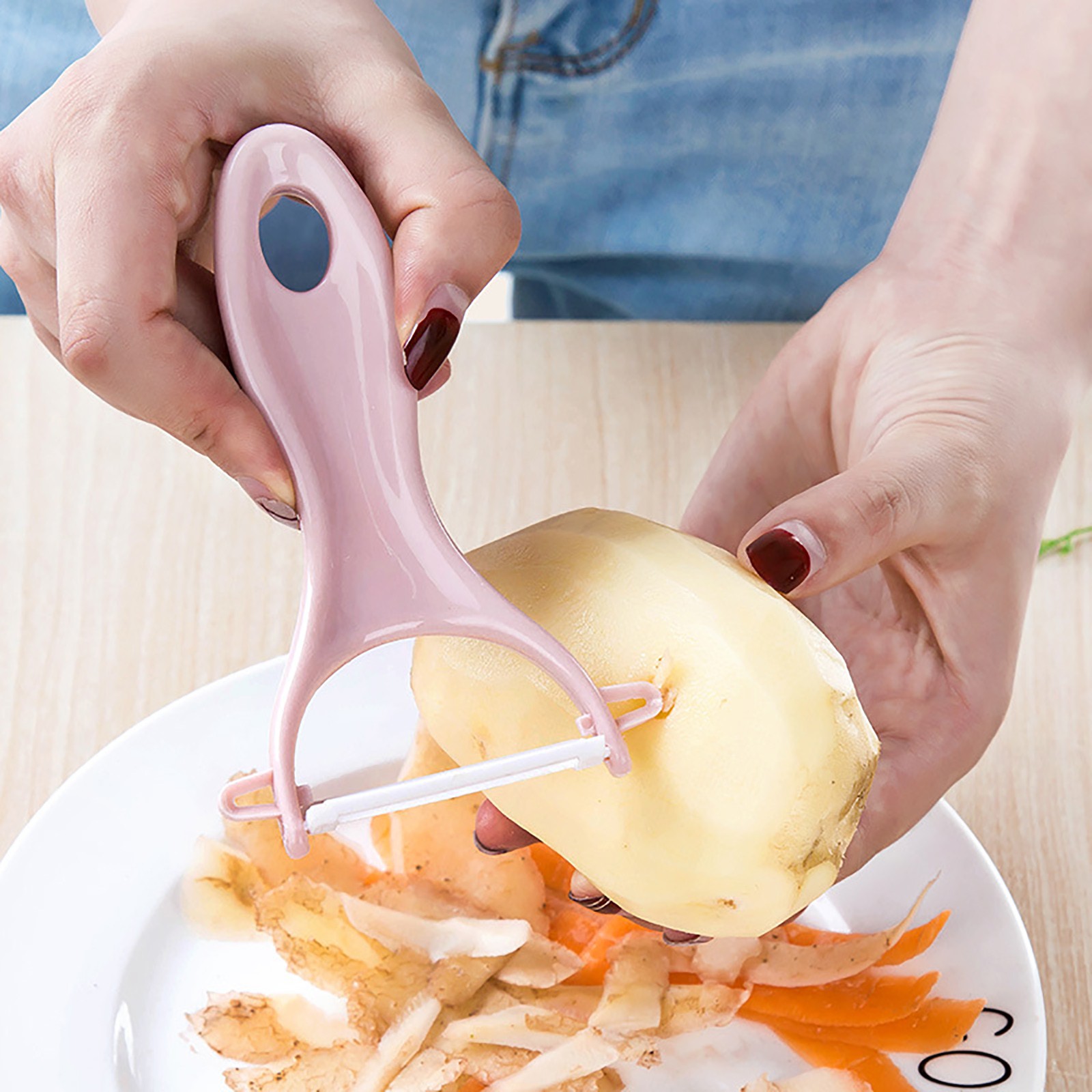 セラミッククリエイティブピーラー実用的な多機能子供野菜果物果 - Baby Food Vegetables のレビューと価格