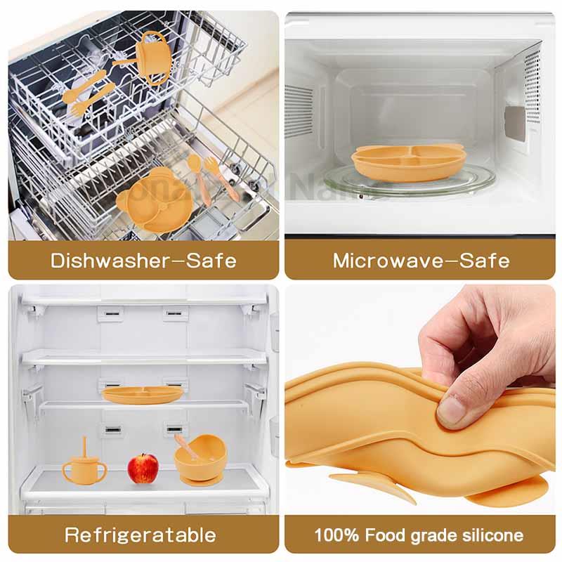 ベビー給餌プレートセット吸引ボウルシリコンプレート子供のため - Baby Food Menu のレビューと価格