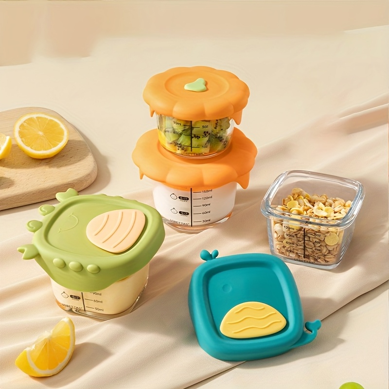 120/180ml ガラス製ベビーフード容器 目盛り付き シ - Baby Food Jars With Lids のレビューと価格