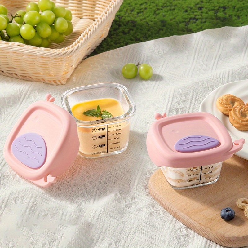 120/180ml ガラス製ベビーフード容器 目盛り付き シ - Baby Food Jars With Lids のレビューと価格
