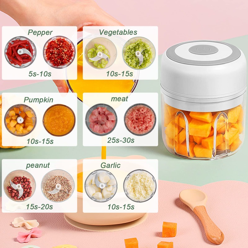 250 ミリリットル電気ニンニクグラインダー家庭用多機能肉グ - Baby Food Vegetables のレビューと価格