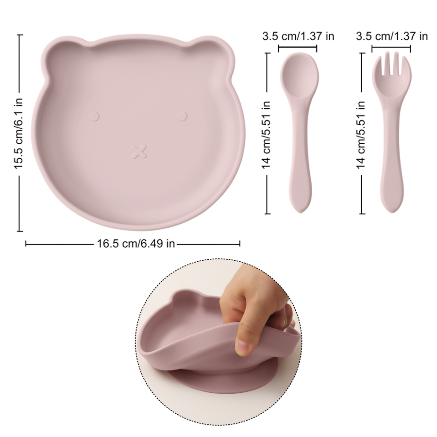 Mamaplan-子供用シリコン皿プレート、食器、柔らかいス - Baby Food Menu のレビューと価格