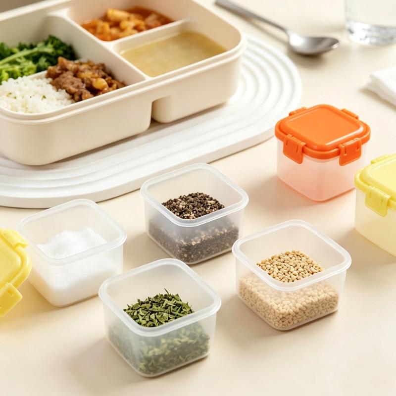4個入り、積み重ね可能なPP製ミニ食品保存容器。密閉性があり - Baby Food Jars With Lids のレビューと価格
