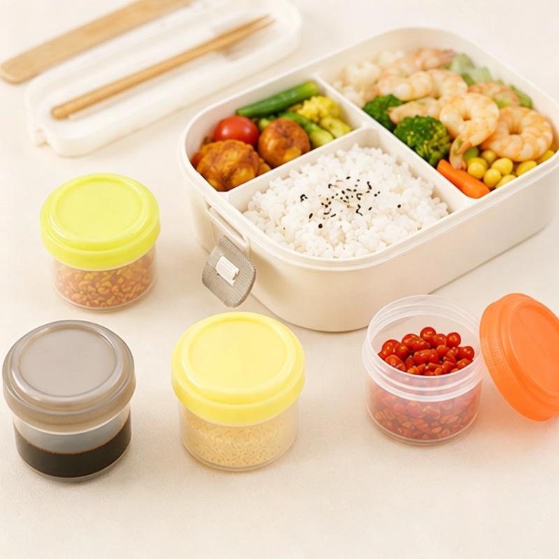 4個入り、積み重ね可能なPP製ミニ食品保存容器。密閉性があり - Baby Food Jars With Lids のレビューと価格