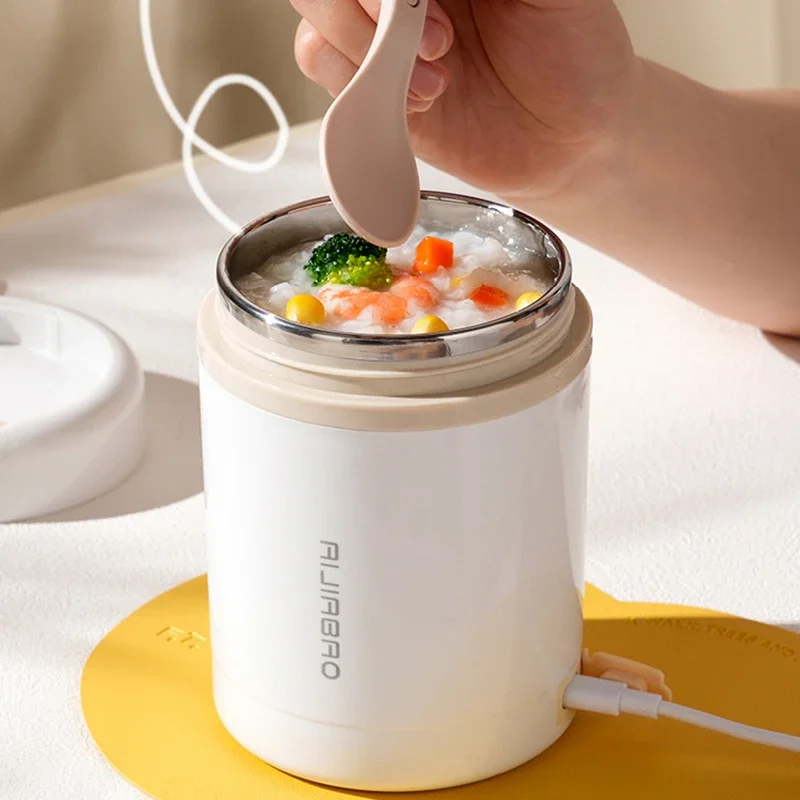 600 ミリリットルポータブル USB 電気加熱弁当箱ステン - Baby Food Warmer のレビューと価格