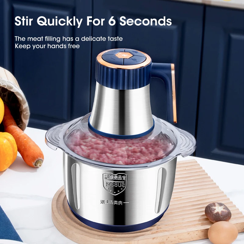 家庭用5L電動ミートグラインダー、304ステンレス製ボウル付 - Baby Food Vegetables のレビューと価格