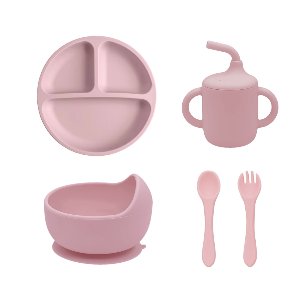 5個入りシリコンベビー食器セット BPAフリー 吸盤付きボウ - Baby Food Menu のレビューと価格