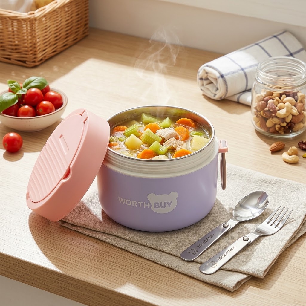304ステンレス製保温ランチボックス 子供用学校弁当箱 電子 - Baby Food Warmer のレビューと価格