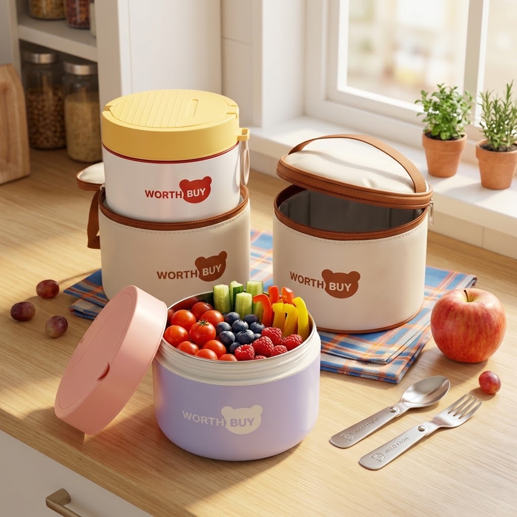 304ステンレス製保温ランチボックス 子供用学校弁当箱 電子 - Baby Food Warmer のレビューと価格